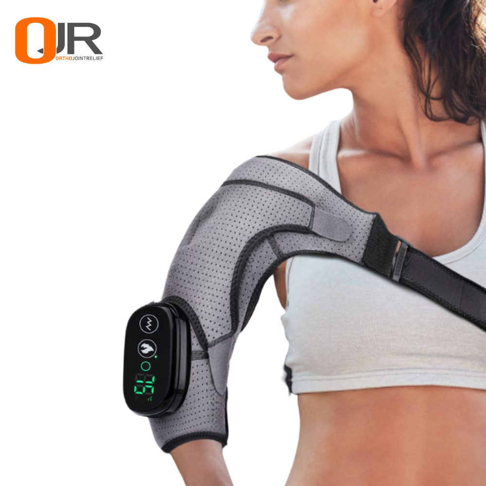 Heated Shoulder Wrap Brace,Portable Electric 3 Heating Setting Wireless Pad  Strap, Relax Muscle Pain Relief Shoulder Compression Sleeve