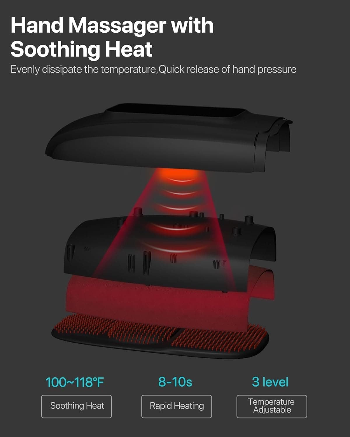 hand massager with soothing heat