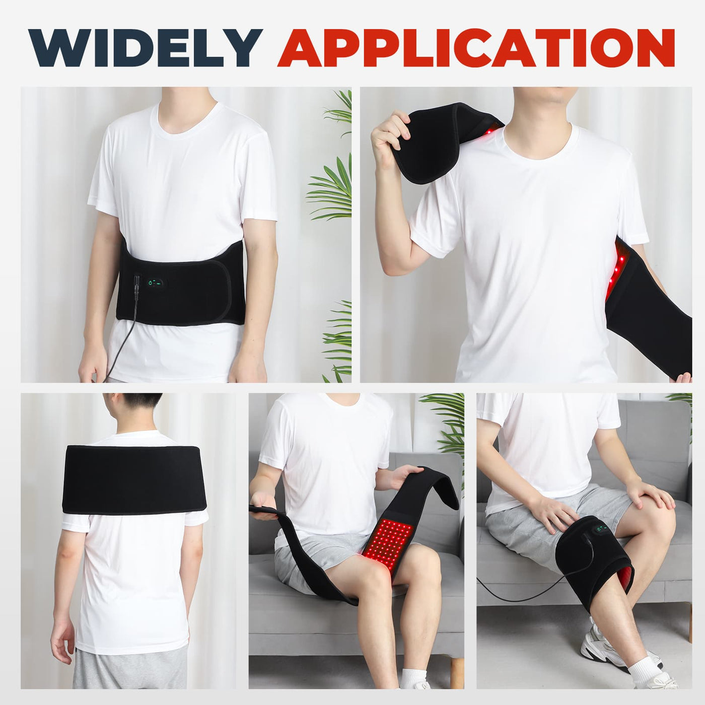 widely application of red light therapy belt