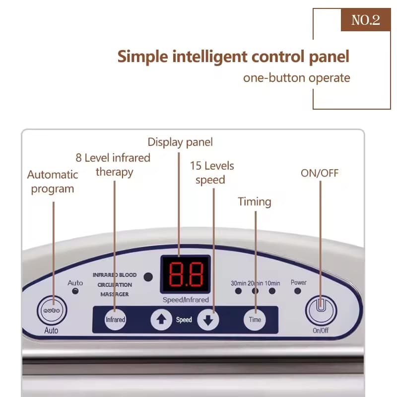 intelligent control panel with foot massager